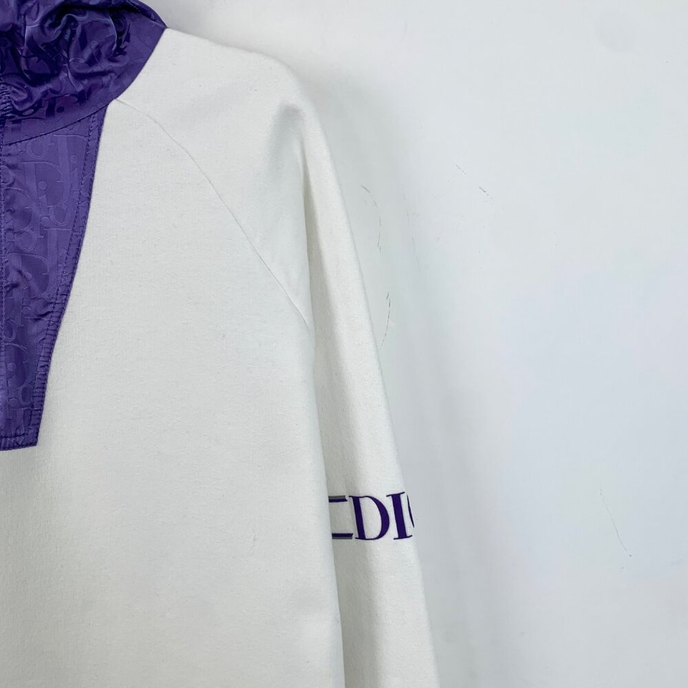 Dior White Monogram Patchwork Hooded Long-Sleeve … - image 3